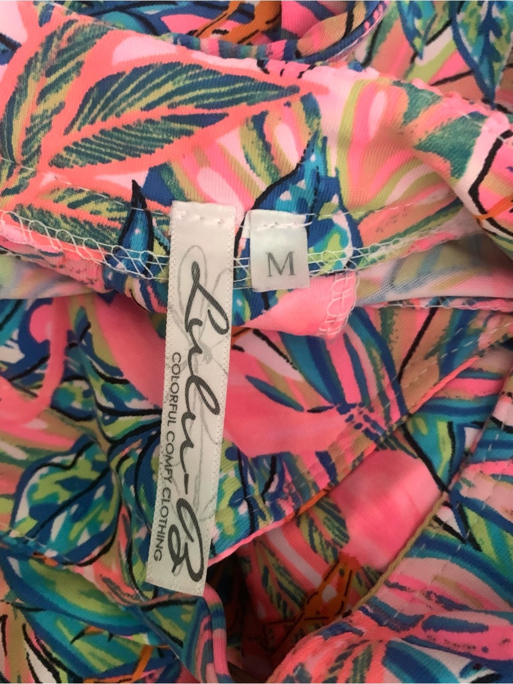 Lulu-B Women’s Medium Tropical Flamingo Floral Print Halter Sleeveless Dress - Picture 6 of 7